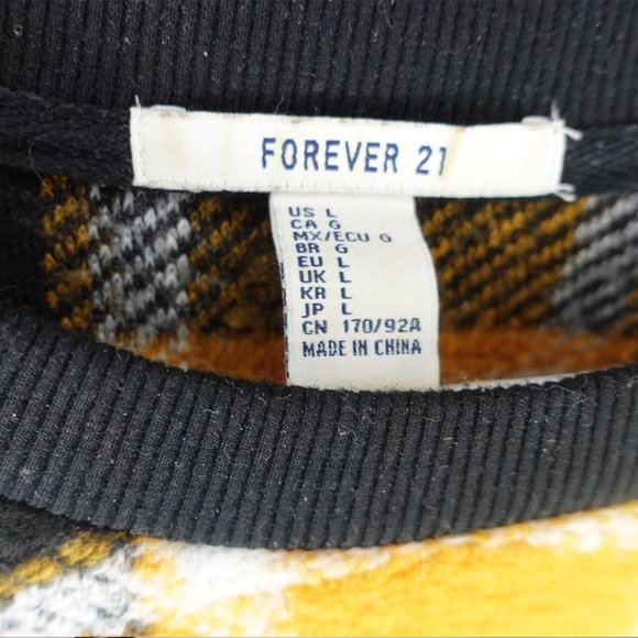 Forever 21 Yellow Plaid Wool Sweater - Picture 4 of 4